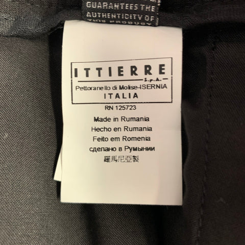 JUST CAVALLI Size 46 Black Cotton Blend Single Breasted Tuxedo