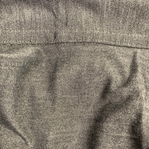 PRADA Size S Grey Shimmery Short Sleeve Polo