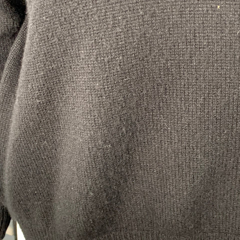 JIL SANDER Size XL Black Cashmere Crew Neck Sweater