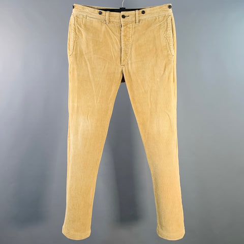 RRL by RALPH LAUREN Size 32 Tan Corduroy Cotton Straight Casual Pants