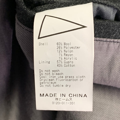 PILGRIM Size M Grey Black Geometric Wool Blend Snaps Jacket