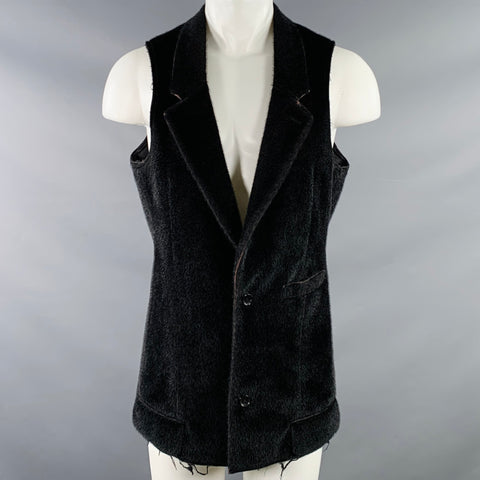 COMME des GARCONS HOMME PLUS Size M Black Faux Fur Removable Vest Jacket