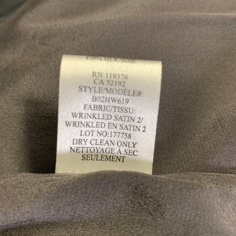 HELMUT LANG Size 2 Grey Triacetate Blend Draped Asymmetrical Dress