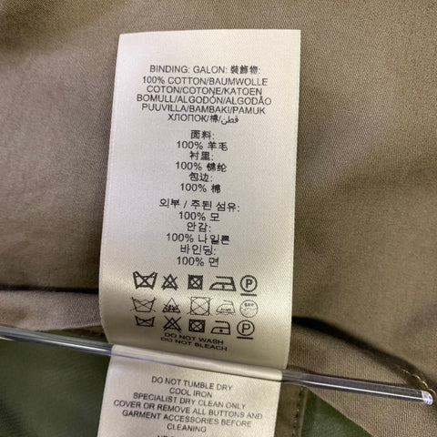 BURBERRY Size S Green Solid Wool Reversible Coat