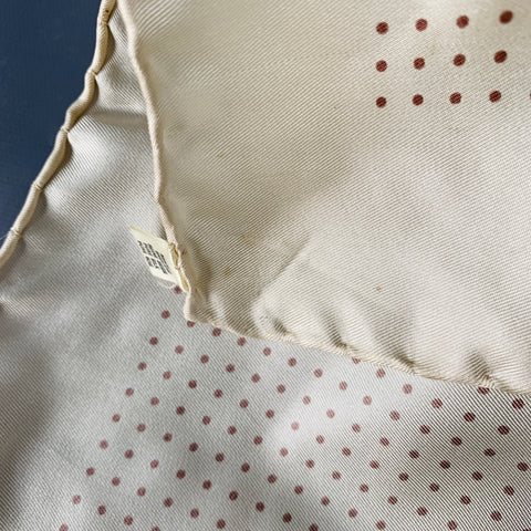 TURNBULL & ASSER Yellow Brown Polka Dot Silk Pocket Square