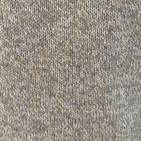 NN07 Size M Beige Grey Knit Cotton Linen Collared Sweater