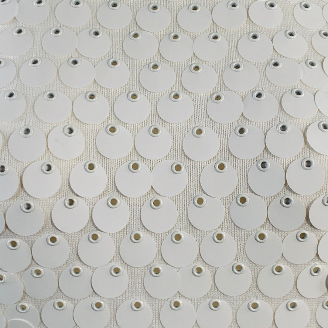 MICHAEL KORS COLLECTION Size XS White Cotton Payette Sequined Sleeveless Dress Top