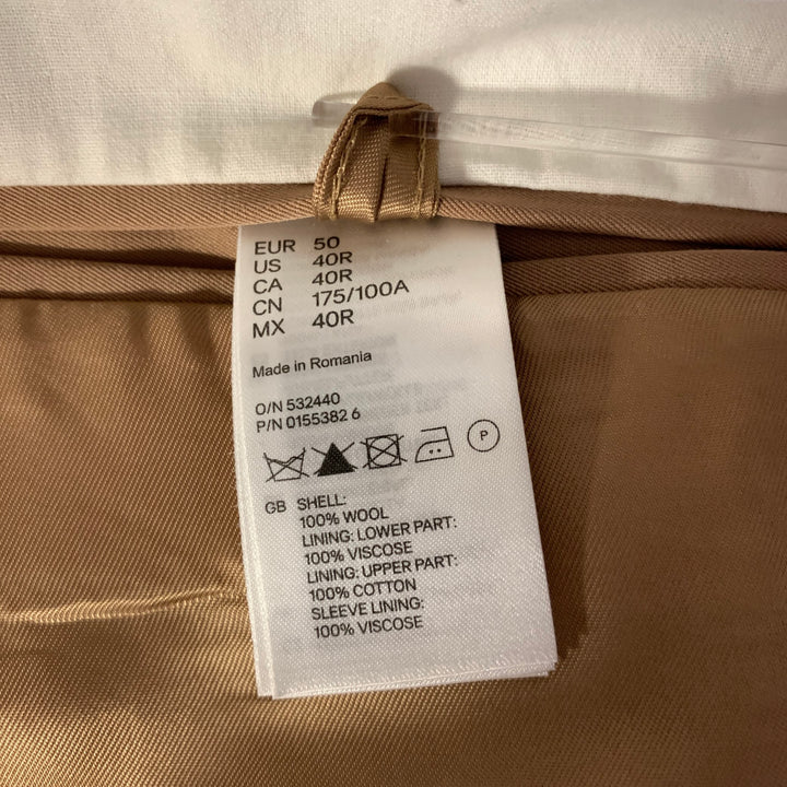 H & M MARGIELA Size 40 Camel Wool Notch Lapel Suit