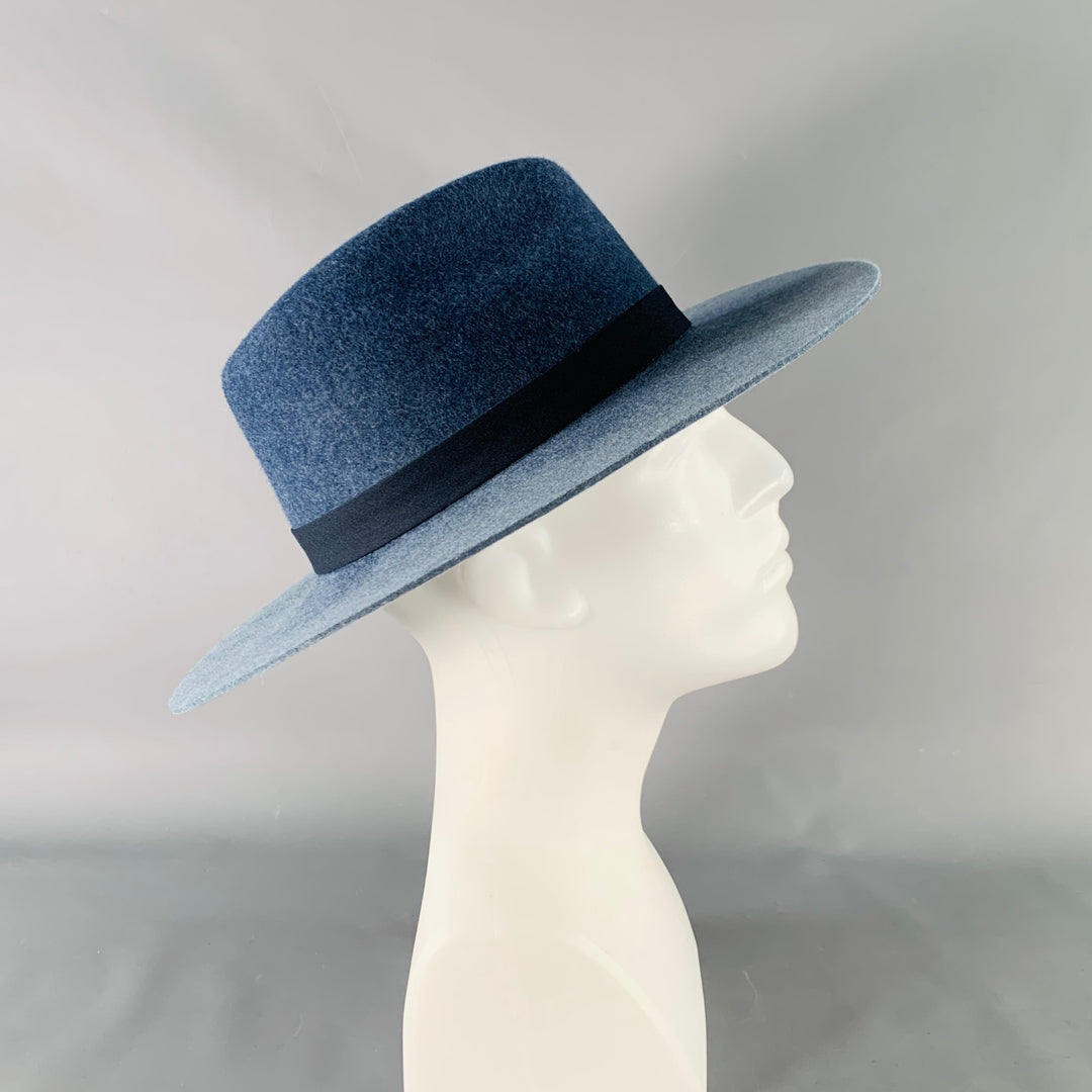 GOORIN BROTHERS Size L Blue Ombre Wool Felt Fedora Hat