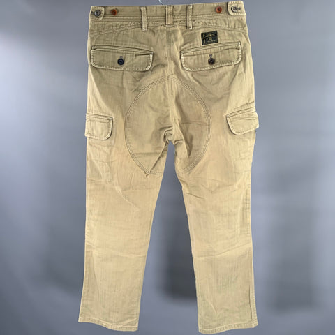 PAUL SMITH JEANS Size 30 Khaki Herringbone Cargo Pants