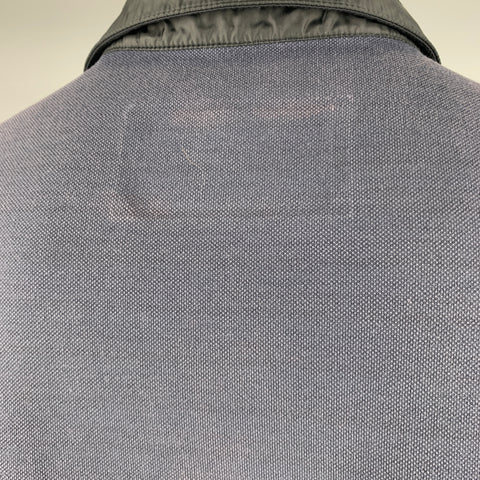 AZTECH MOUNTAIN Size XL Navy Black Cotton Blend Buttoned Polo