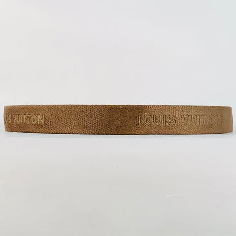 LOUIS VUITTON Size 40 Inventeur Brown Gold Logo Canvas Box Buckle Belt