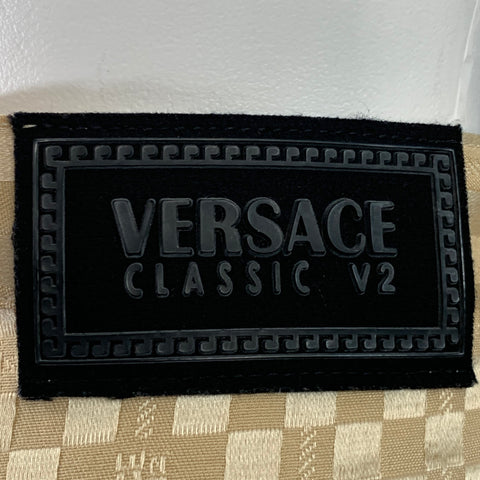 V2 by VERSACE Size 28 Beige Polyester Blend Checkered Jean Cut Casual Pants