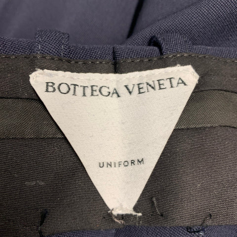 BOTTEGA VENETA Size 36 Navy Wool Blend Zip Fly Dress Pants