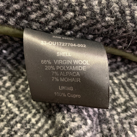 Blouson TODD SNYDER Taille M Gris Noir Chevrons Mélange Laine Vierge