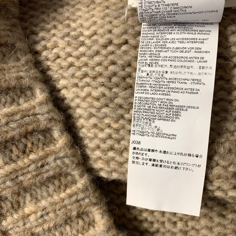 MAISON MARGIELA Size L Khaki Alpaca Blend Knitted Oversized Vest