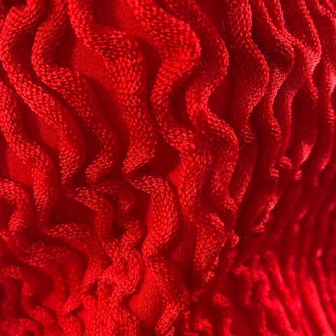 ALEXANDER MCQUEEN Size S Red Viscose Textured Long Sleeve Dress