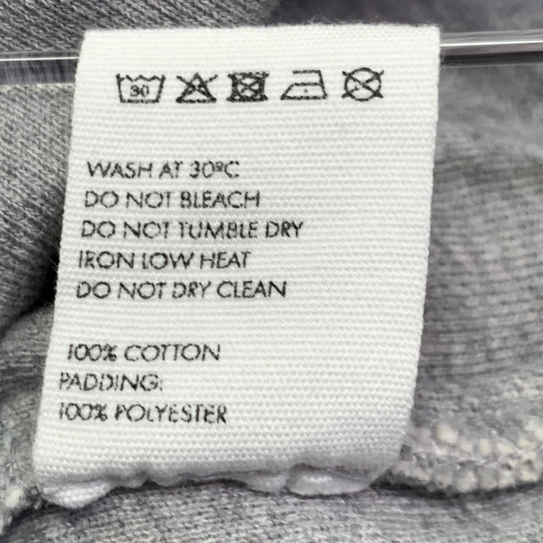 JACQUEMUS Size XL Doubourne Heather Grey Padded Cotton Hooded Sweatshirt