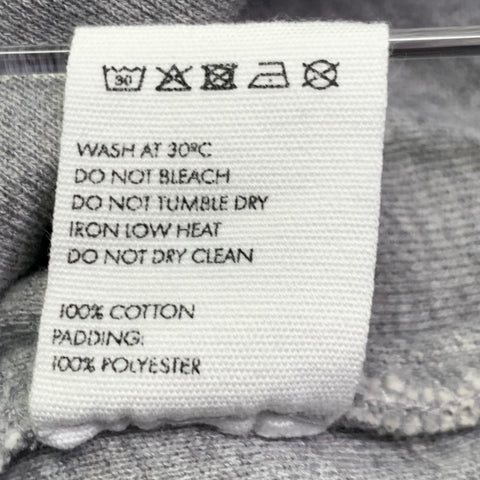 JACQUEMUS Size XL Doubourne Heather Grey Padded Cotton Hooded Sweatshirt