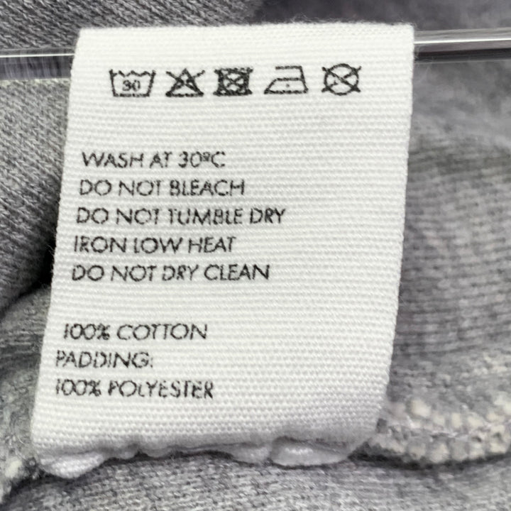 JACQUEMUS Size XL Doubourne Heather Grey Padded Cotton Hooded Sweatshirt