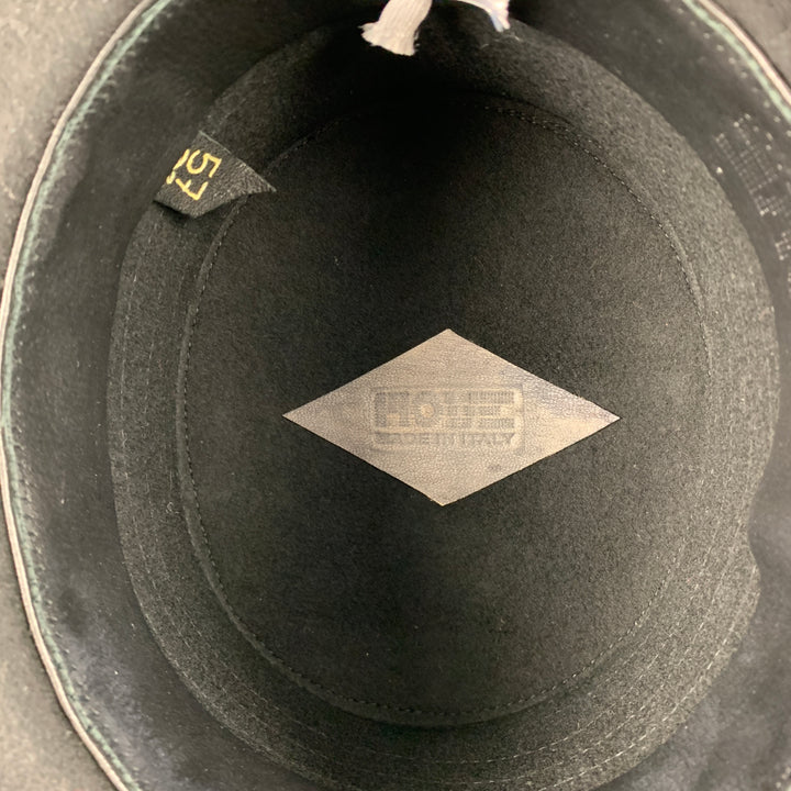 Chapeau superposé en feutre de cuir noir MOVE ROMA