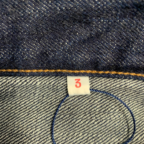 BLUE BLUE JAPAN Size 32 Blue Indigo Contrast Stitch Cotton Straight Selvedge Jeans