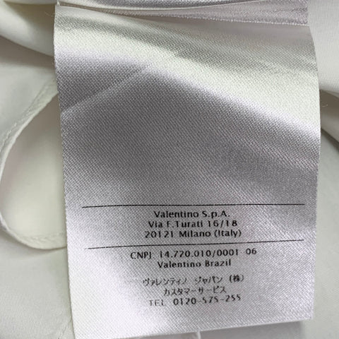VALENTINO Size M White Cotton Hidden Buttons Long Sleeve Shirt