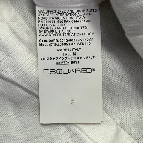 Veste de sport DSQUARED2 en coton mélangé vert olive et noir, taille 42, trois boutons, revers crantés