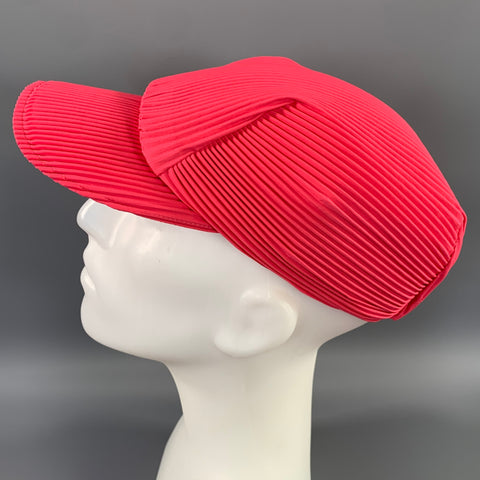 PLEATS PLEASE by ISSEY MIYAKE Pink Pleated Polyester Hat