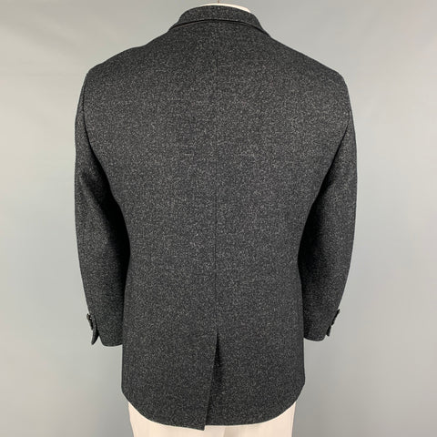 JOHN VARVATOS * U.S.A. Size 42 Black Grey Heather Notch Lapel Sport Coat