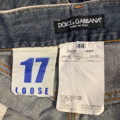 DOLCE & GABBANA Size 28 Blue Cotton Straight Jeans
