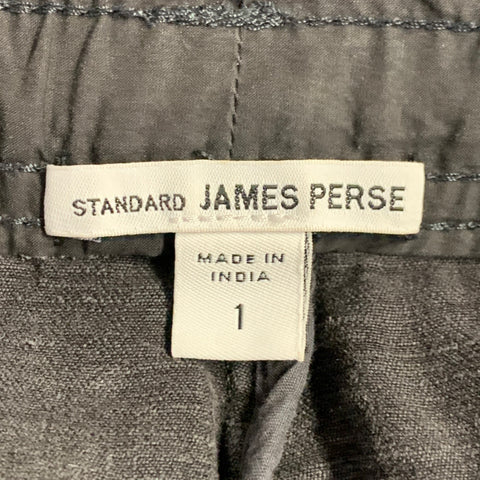 JAMES PERSE Size S Grey Charcoal Linen Drawstring Casual Pants