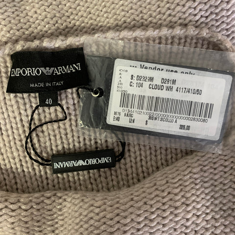 EMPORIO ARMANI Size 2 Tan Metallic Wool Polyamide Tunic Casual Top