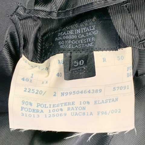 PRADA Size 40 Regular Black Polyester Blend Notch Lapel Three Button Sport Coat