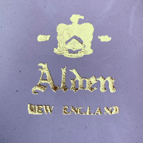 ALDEN Pointure 7 Chaussures Richelieu norvégiennes HS Blucher en cuir de veau noir à bout mocassin
