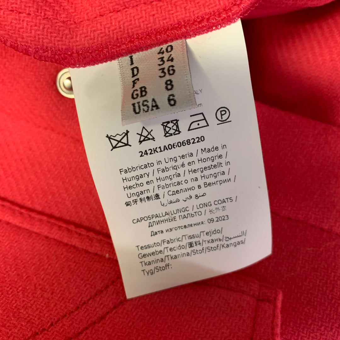 MOSCHINO JEANS Size 6 Pink Wool  Polyamide Snaps Shirt