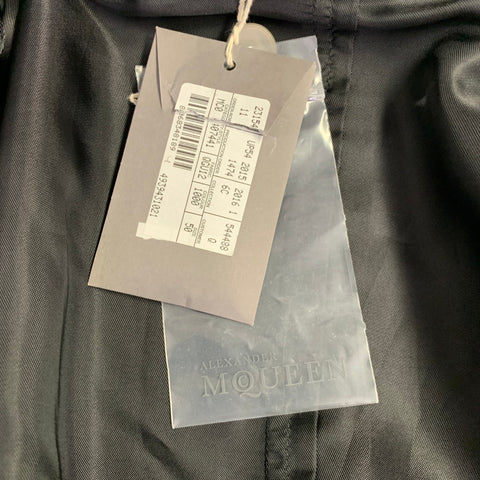 ALEXANDER MCQUEEN Size 40 Black Jacquard Wool Blend Sport Coat