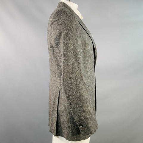 BURBERRY PRORSUM Size 42 Grey Black Heather Wool Notch Lapel Sport Coat