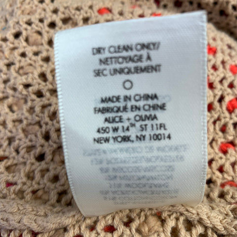 Veste à franges en polyester multicolore ALICE + OLIVIA taille S