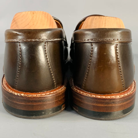 ALDEN Size 6.5 6717 Brown Cordovan Leather Penny Loafers