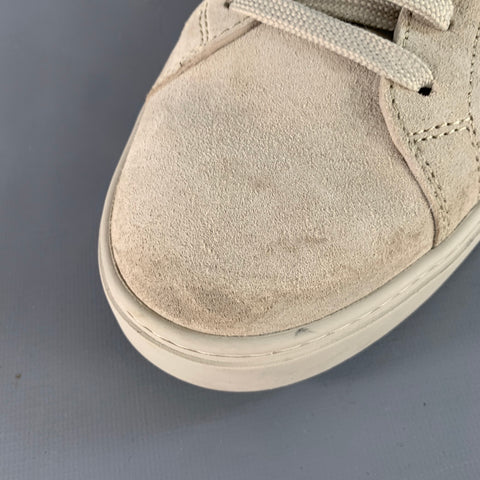 TOD'S Size 11 Grey Suede Low Top Rubber Sole Sneakers