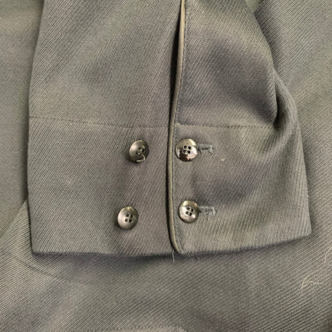 DRIES VAN NOTEN Size 34 Navy Twill Cotton Tapered Dress Pants