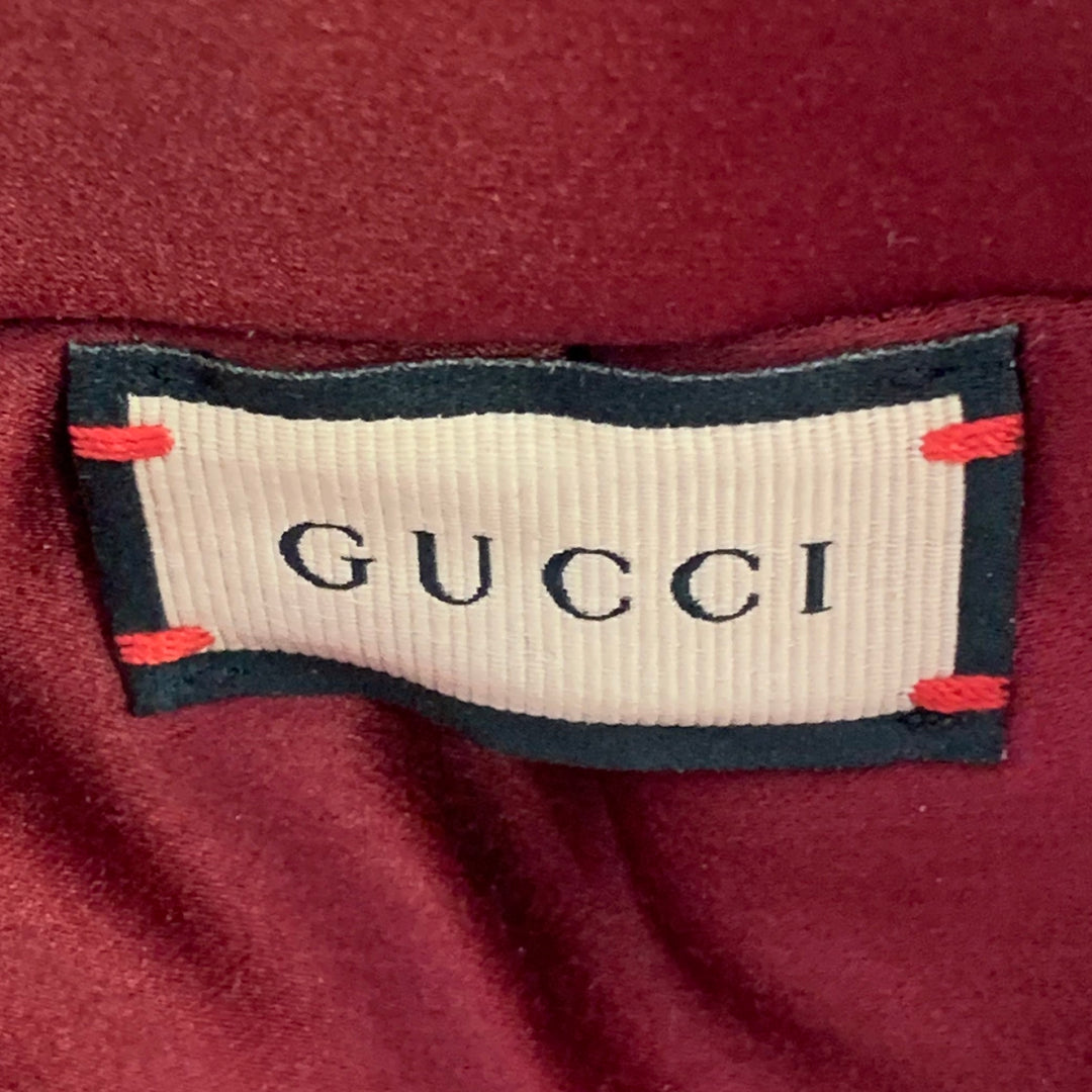 GUCCI FW21 Size M Black Velvet Leather Trim Cotton Riding Helmet