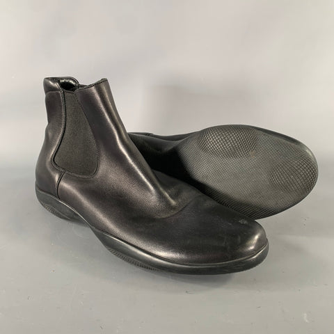PRADA SPORT Size 9 Black Leather Boots