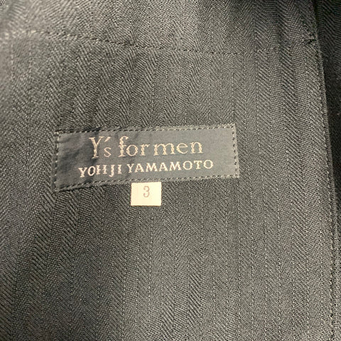 Y's by YOHJI YAMAMOTO Size L Black Rayon Single Breasted Suit