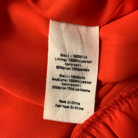 L'AGENCE Size XS Red Silk Body suit Casual Top