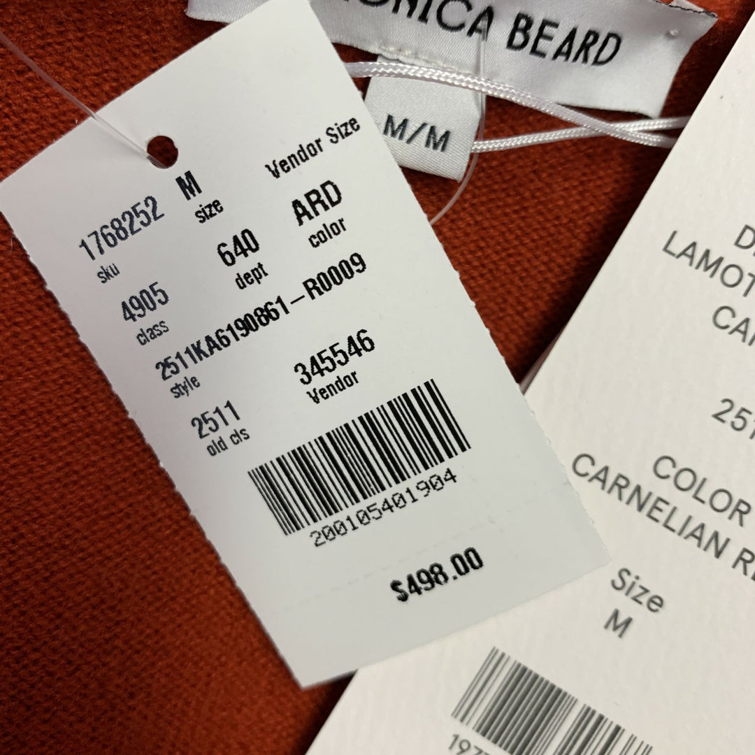 VERONICA BEARD Size M Rust Cashmere Cardigan Sweater