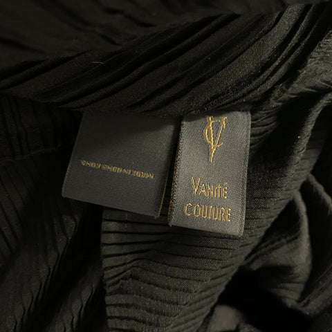 VANITE COUTURE Size One Size Black Polyester & Spandex Pleated Set