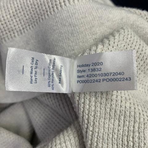 MARINE LAYER Size M Grey Multi Color Stripe Cotton Blend Waffle Knit Pullover