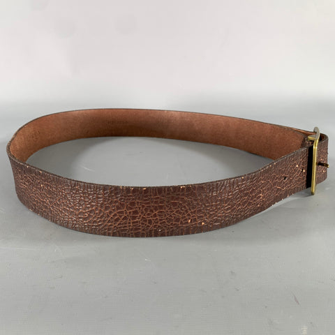 LAUREN by RALPH LAUREN Size M Brown Crackled Leather Belt